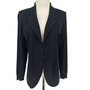 Exclusively Misook Women's SMALL Black‎ Cardigan Jacket Mid-Length